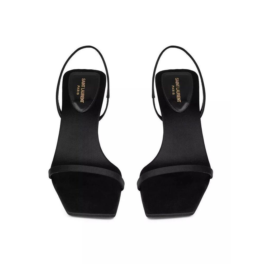 Yves Saint Laurent Women's Jaspe Sandals in Satin Crepe - Picture 5 of 12